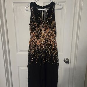 Xhilaration Black Floral Jumpsuit